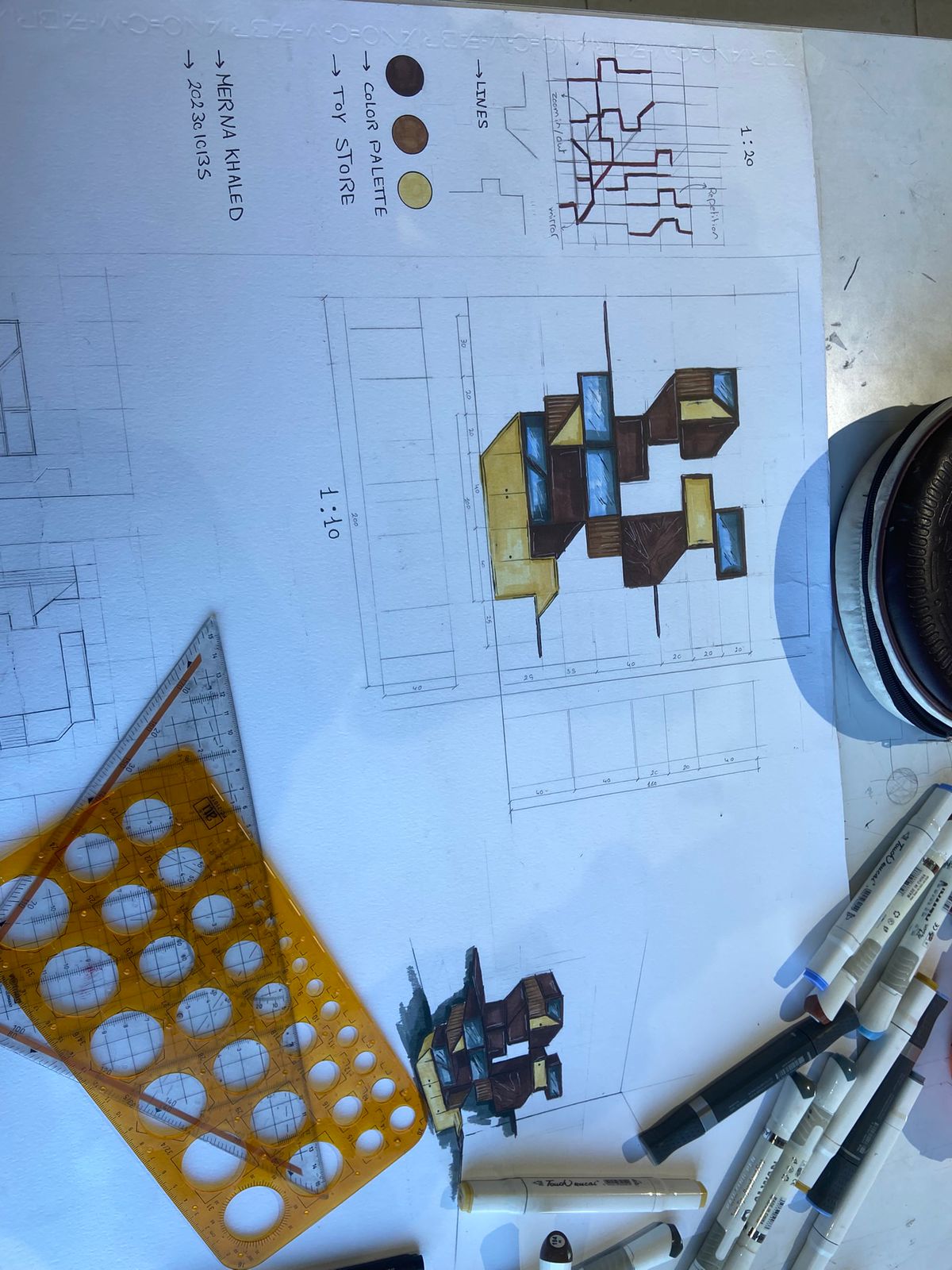 A display unit for a toystore - design surfaces
