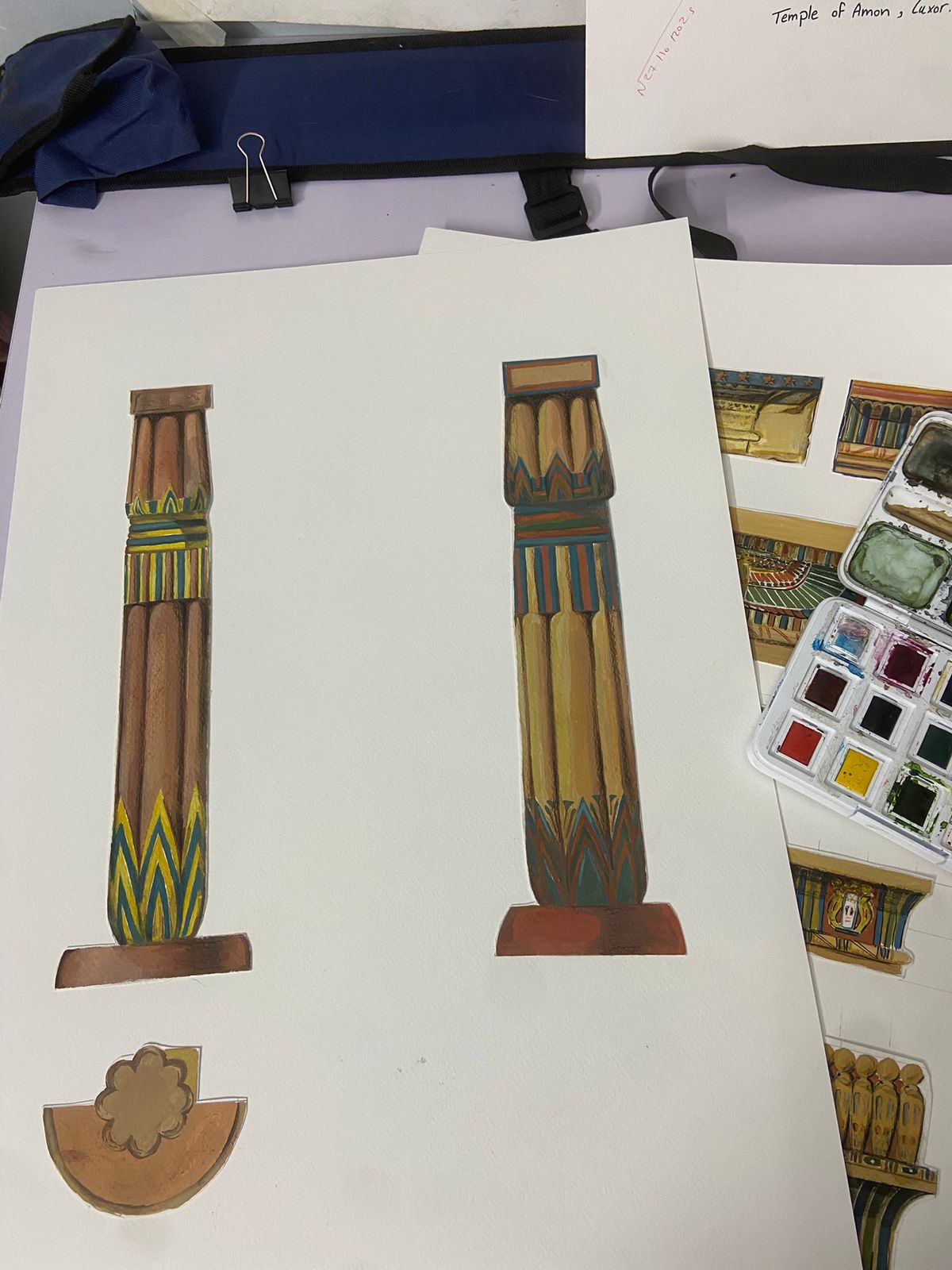 Ancient Egyptian Sketches- history of interior design l