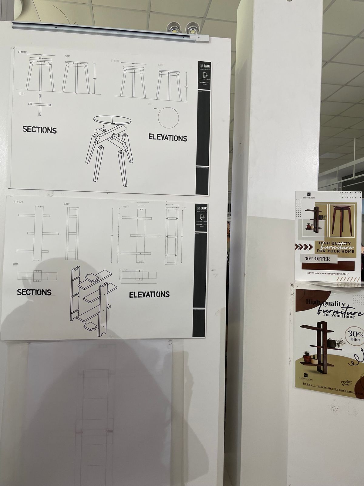 A Display Shelf & Side Table - group project for training l