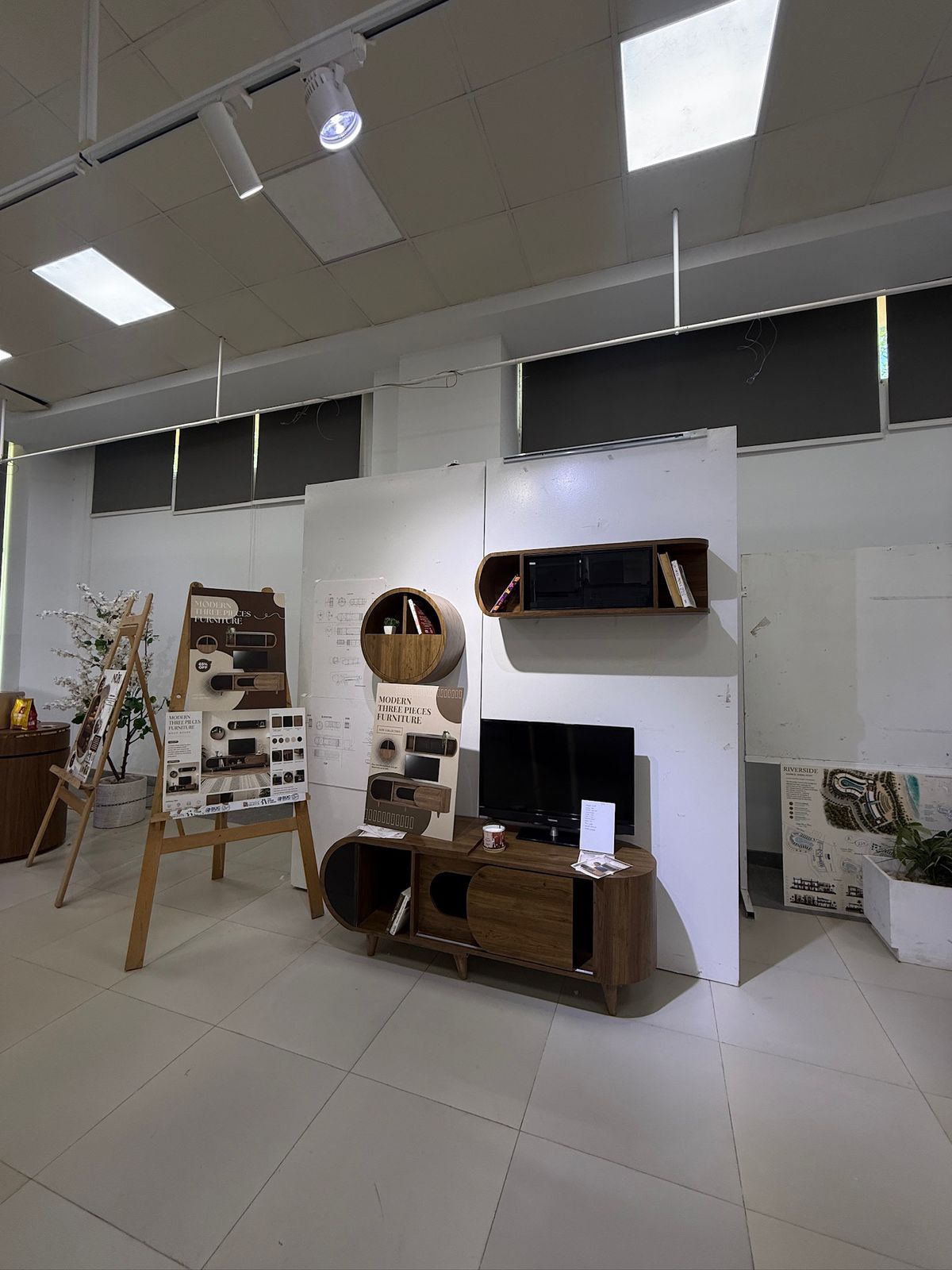 A three pieces TV unit - group project for training ll