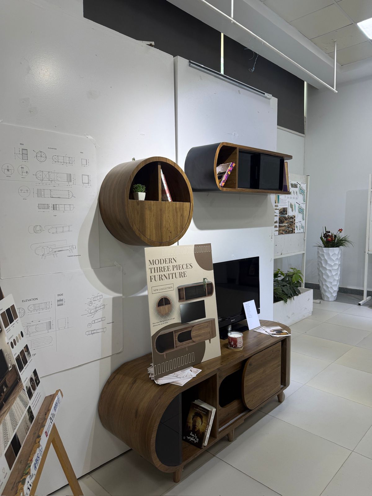 A three pieces TV unit - group project for training ll